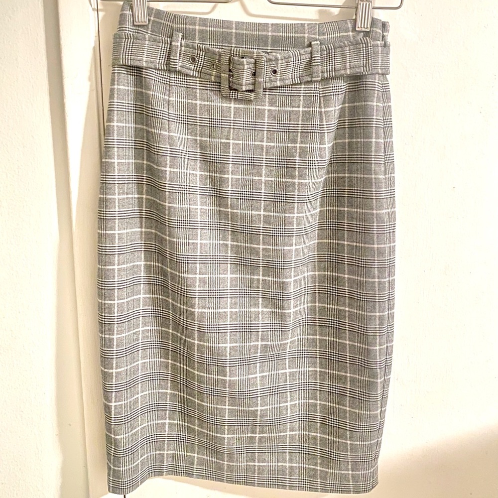 Plaid Pencil Skirt